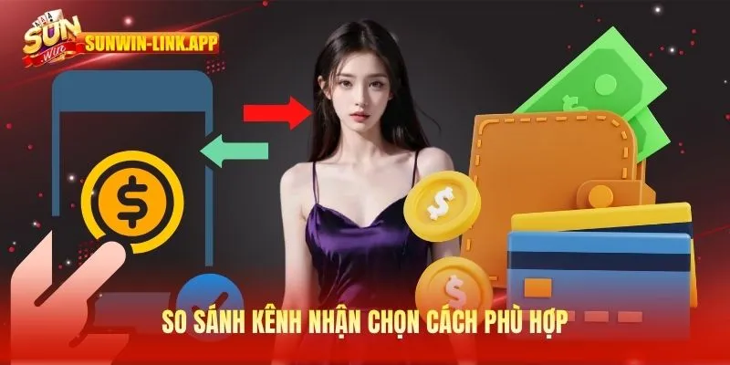 So sánh kênh nhận chọn cách phù hợp
